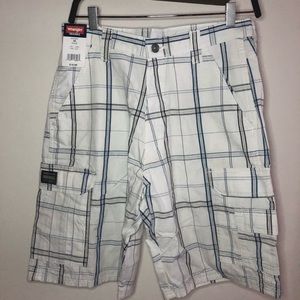 Wrangler Plaid Cargo Shorts Waist 30